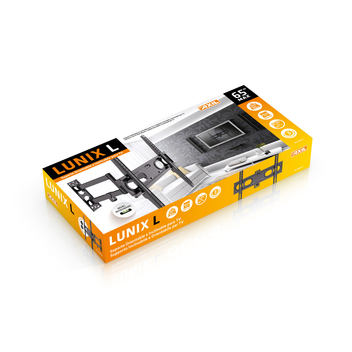 Soporte orientable e inclinable LUNIX L AC0592E para televisores de hasta 65"