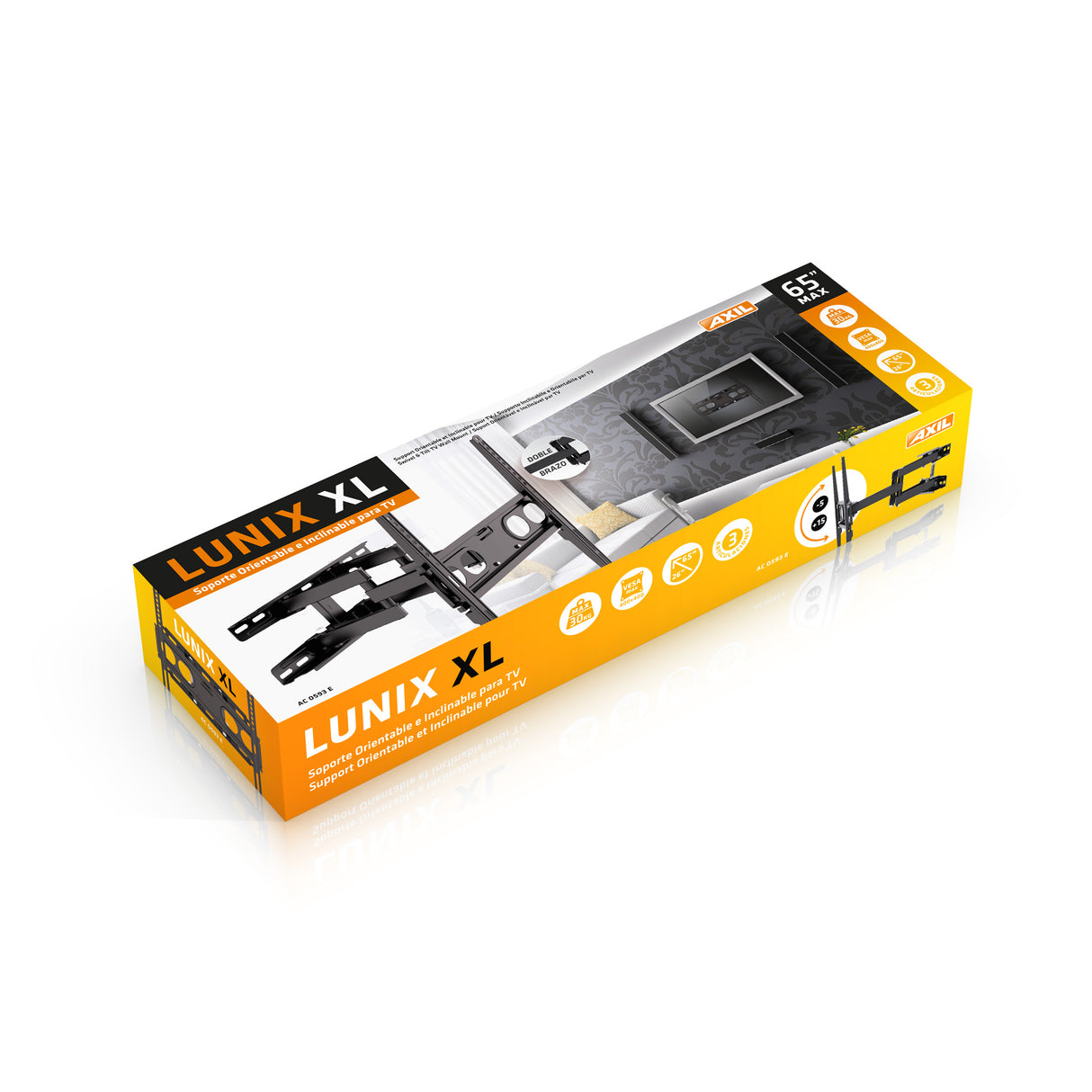 Soporte orientable e inclinable LUNIX XL AC0593E para televisores de hasta 65"