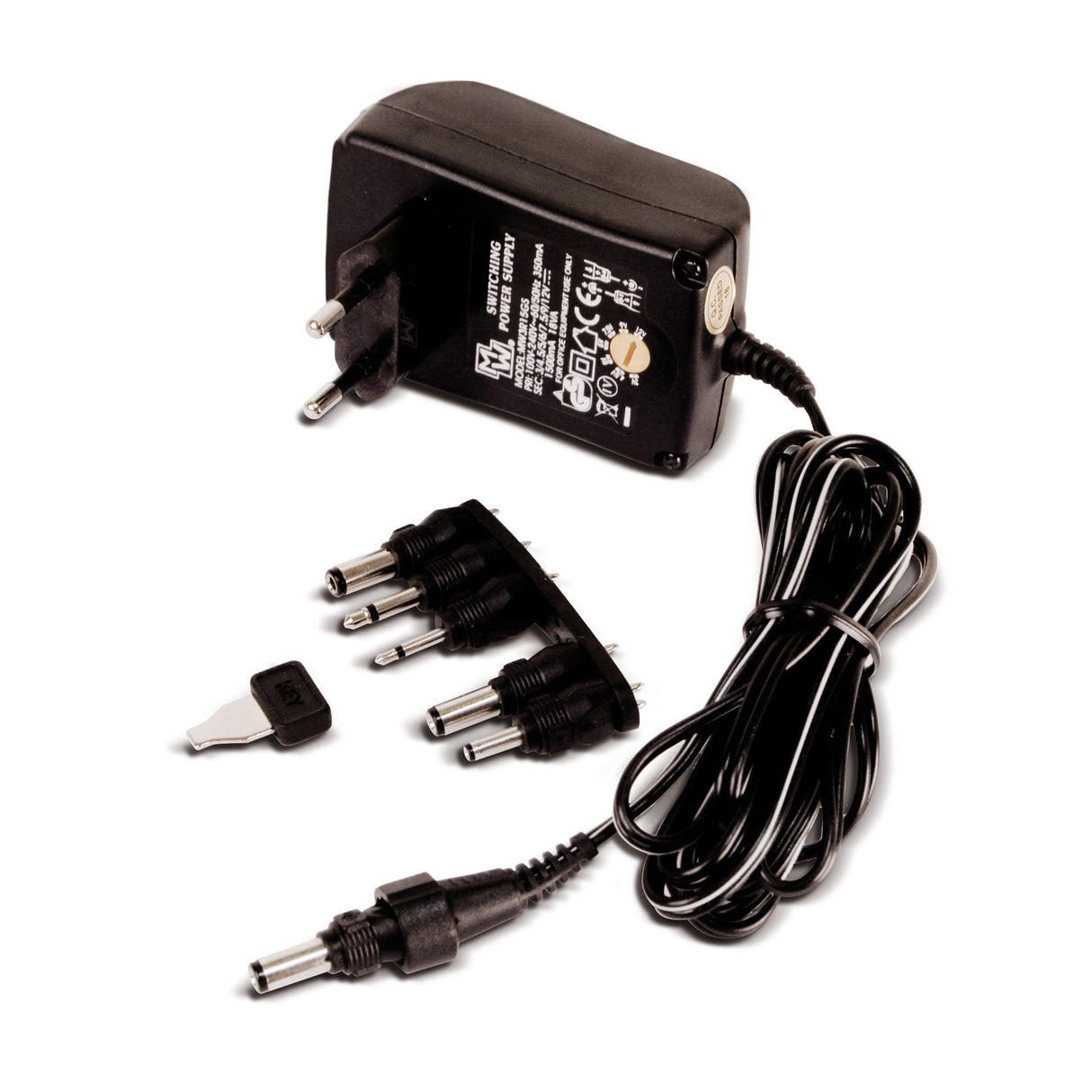 Alimentador con selector de voltaje (3-12 V) AL0872E de 1500 mA