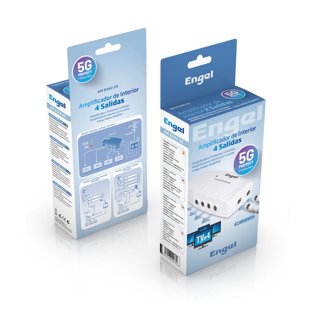 Amplificador de interior de 4 salidas AM6162G5 con filtro 5G PROTECT