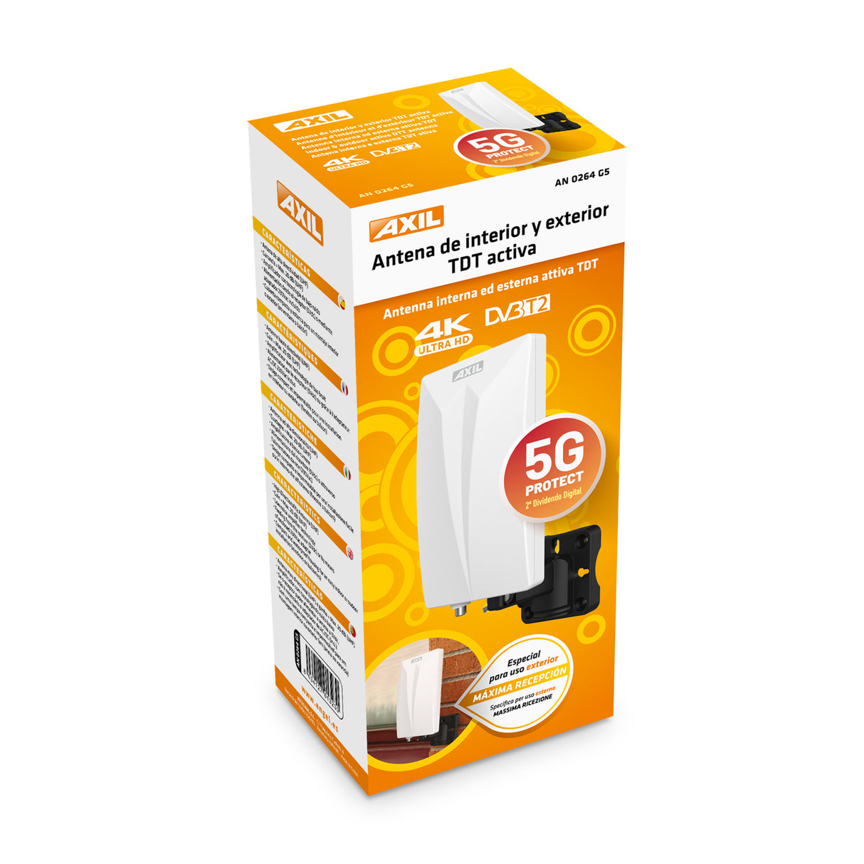 Antena de Exterior TDT Activa AN0264G5 con filtro 5G PROTECT