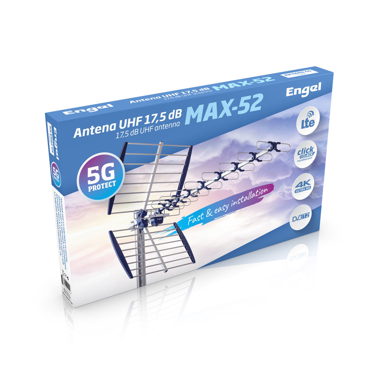 Antena UHF 17,5dB MAX-52 AN6002G5 con filtro 5G PROTECT