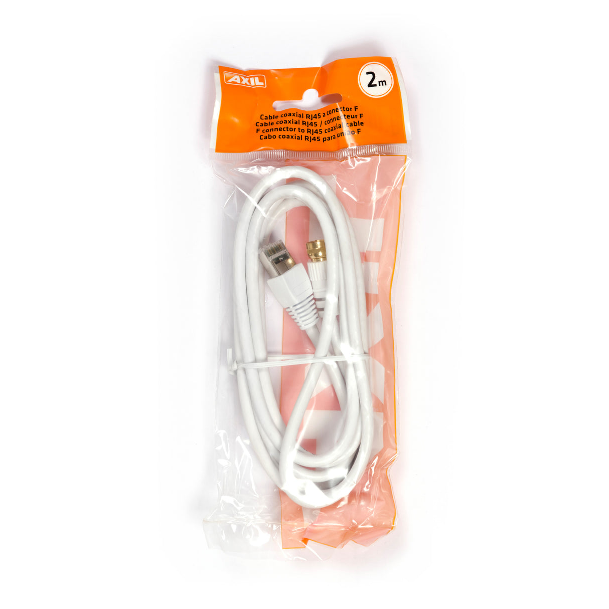 Cable ethernet RJ45 a conector F de 2 metros AV0186A