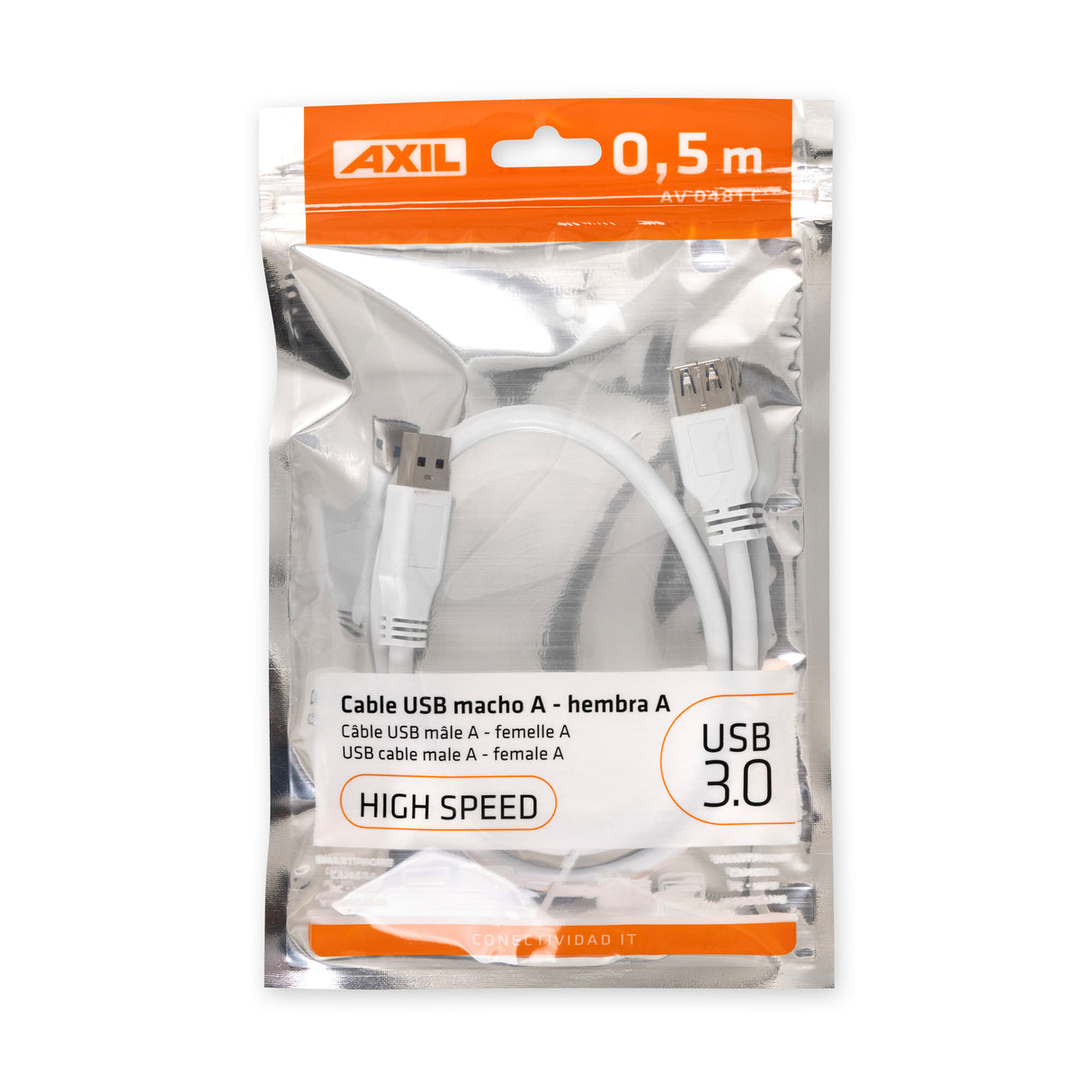 Cable USB 3.0 macho-hembra de 0,5 metros AV0481C