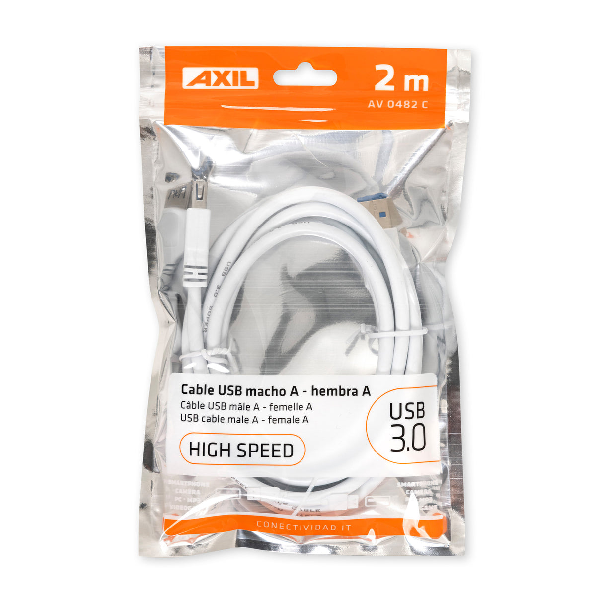 Cable USB 3.0 macho-hembra de 2 metros AV0482C