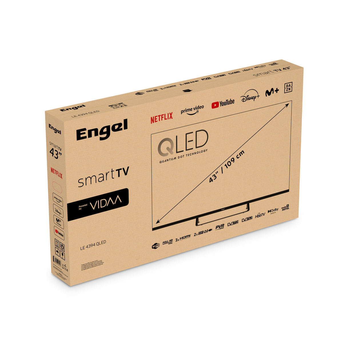 Televisor QLED Smart TV LE4394QLED Full HD de 43"