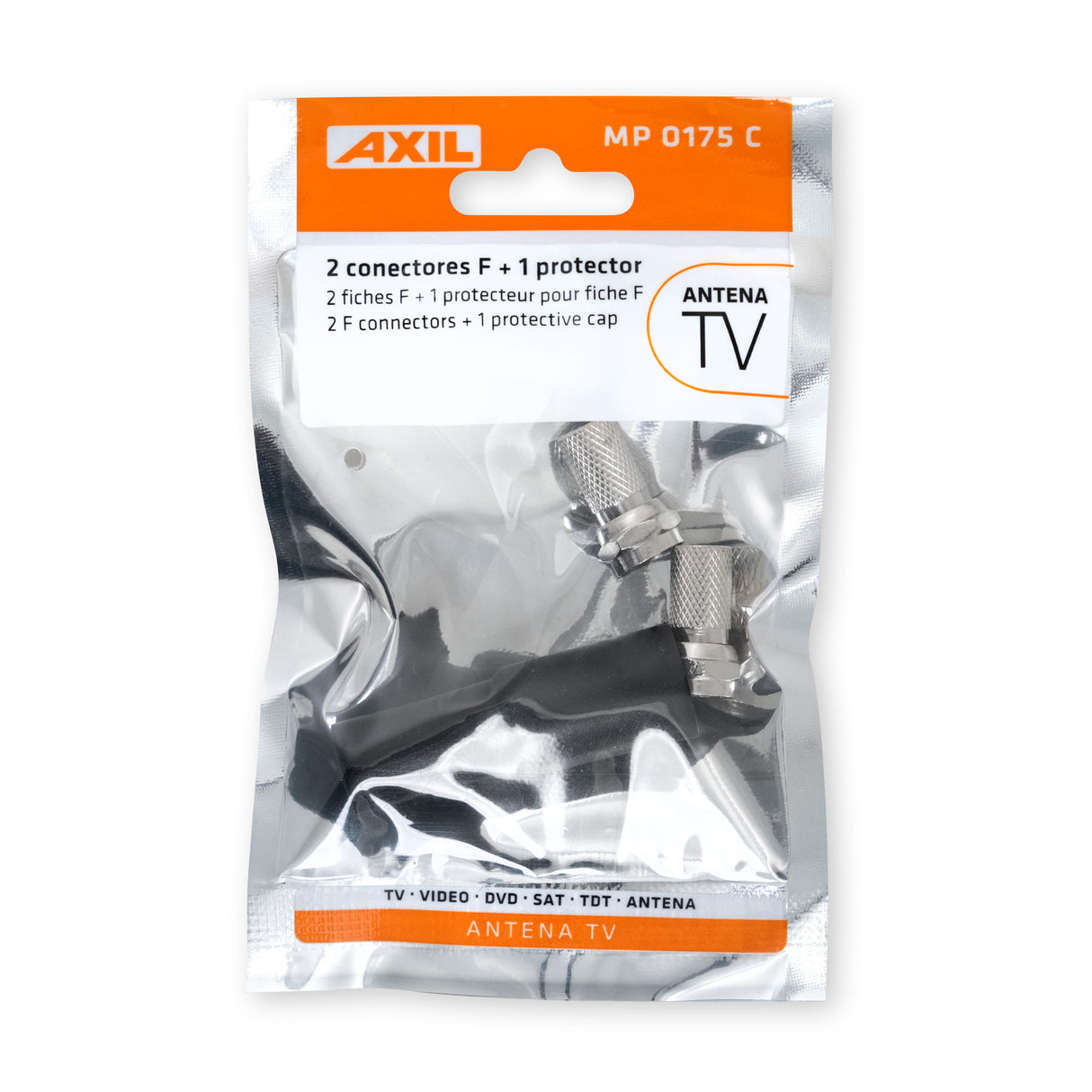 2 connecteurs F + 1 blindage extérieur