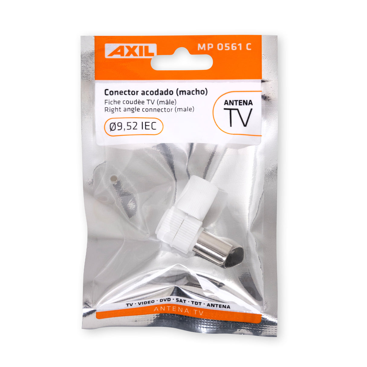 Conector de antena acodado macho MP0561C