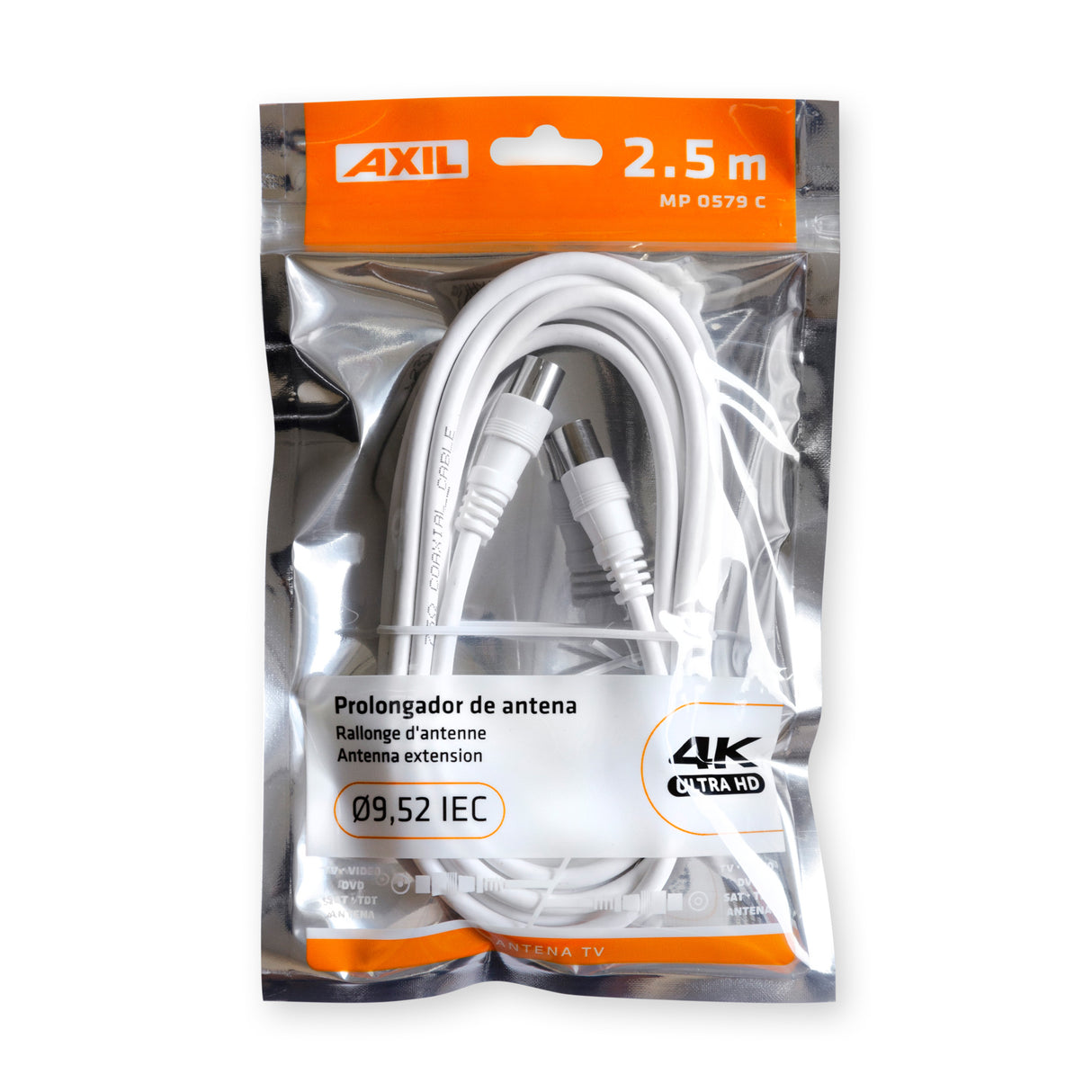 Prolongador de antena MP0579C macho-hembra de 2,5 m