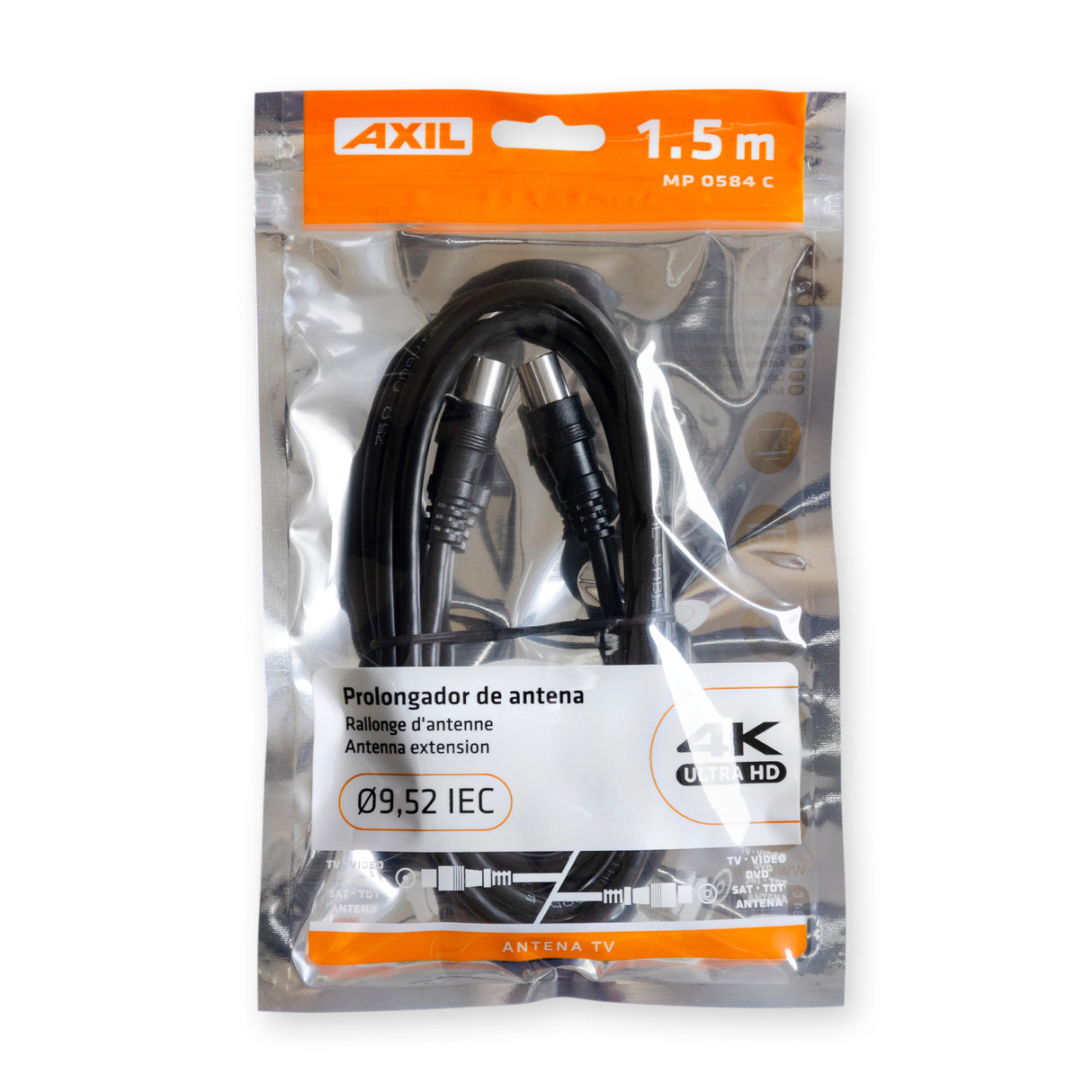 Prolongador de antena MP0584C macho-hembra de 1,5 m
