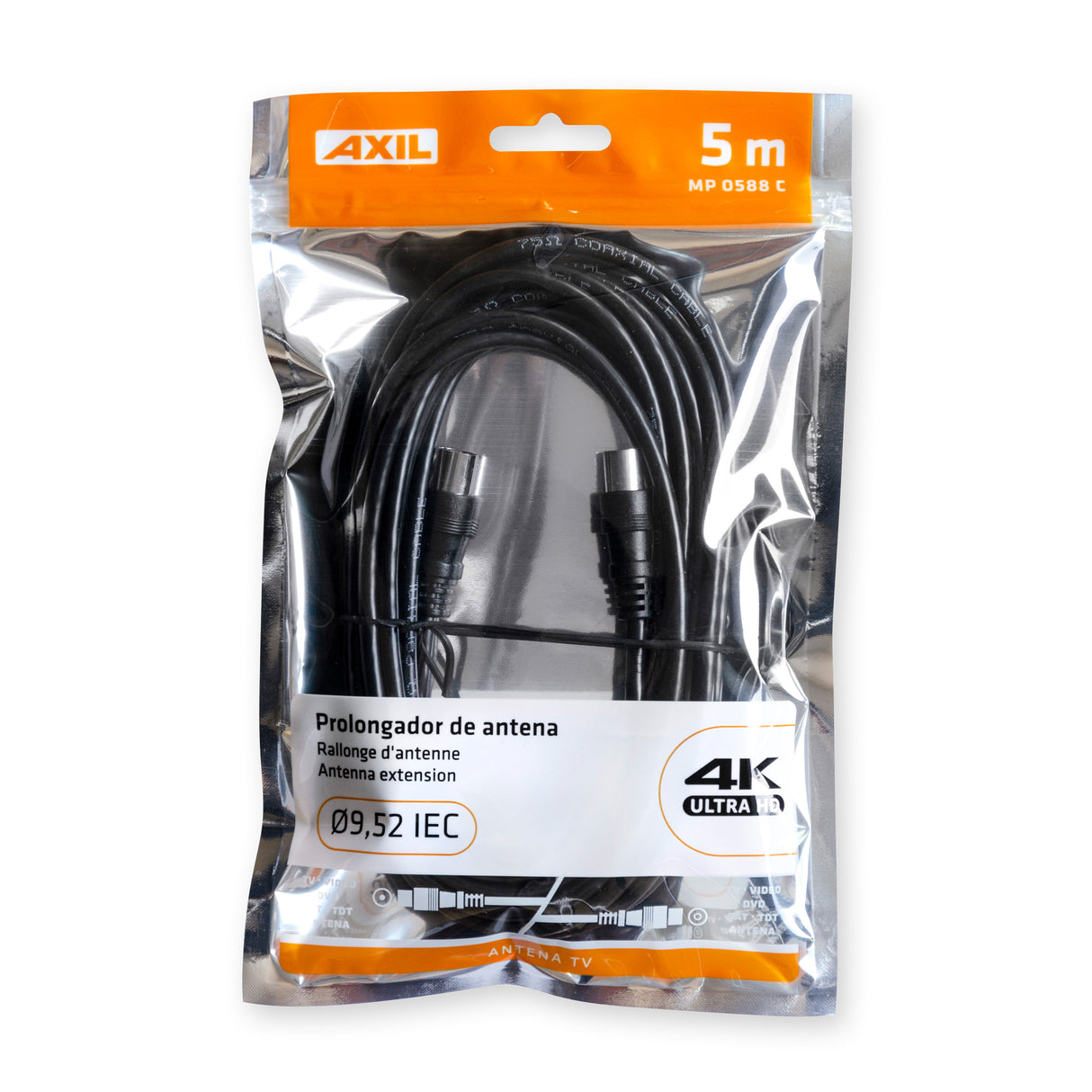 Prolongador de antena MP0588C macho-hembra de 5 m