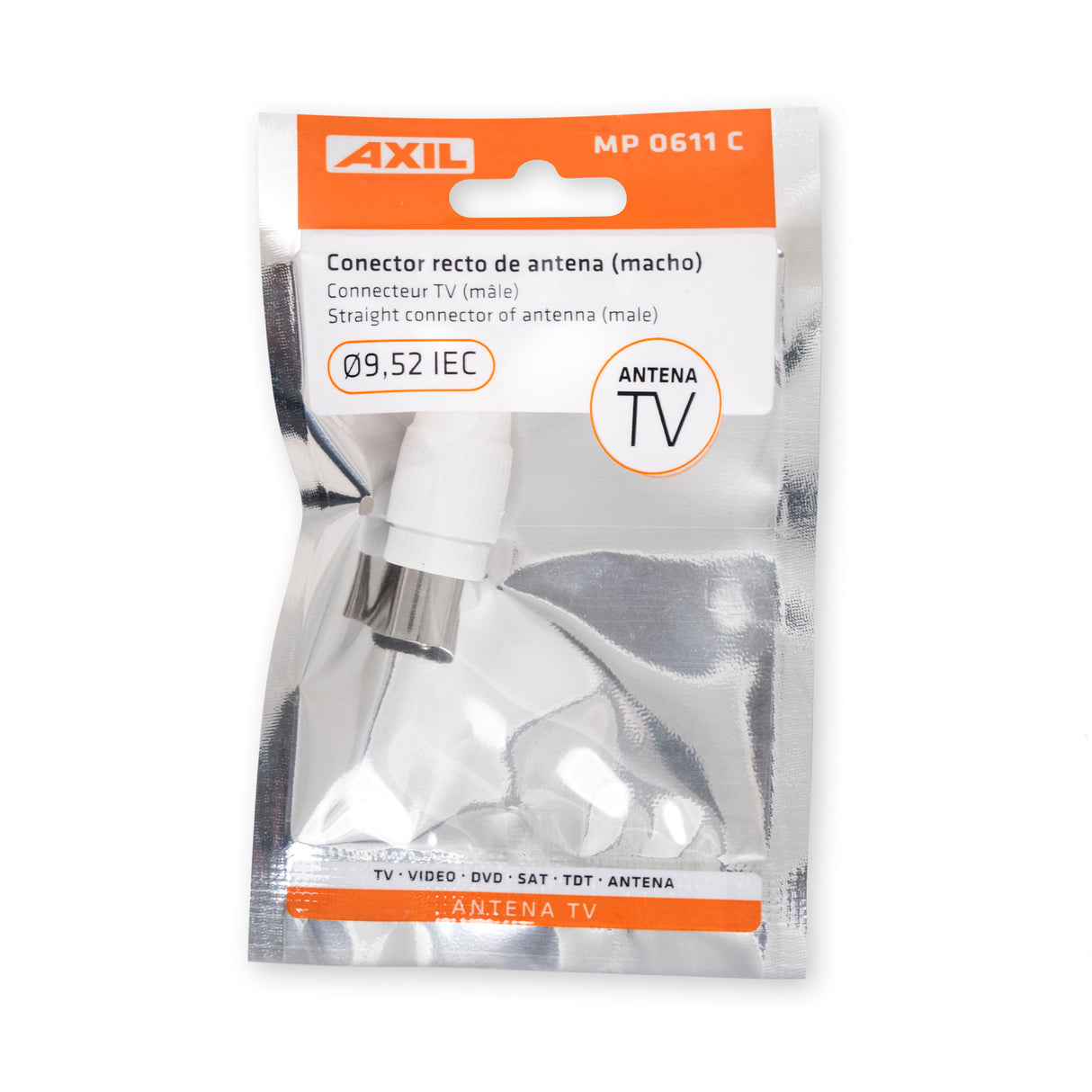 Conector recto de antena macho MP0611C