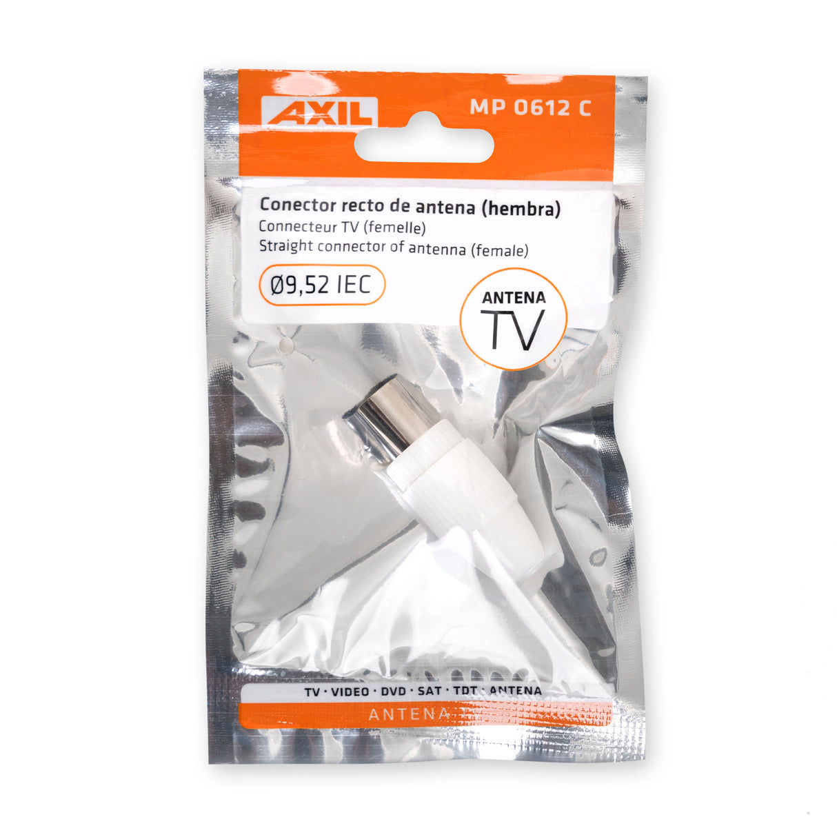 Conector recto de antena hembra MP0612C