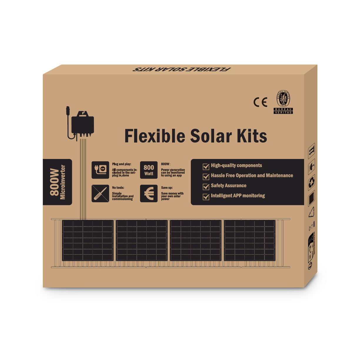 Placas solares flexibles 800W