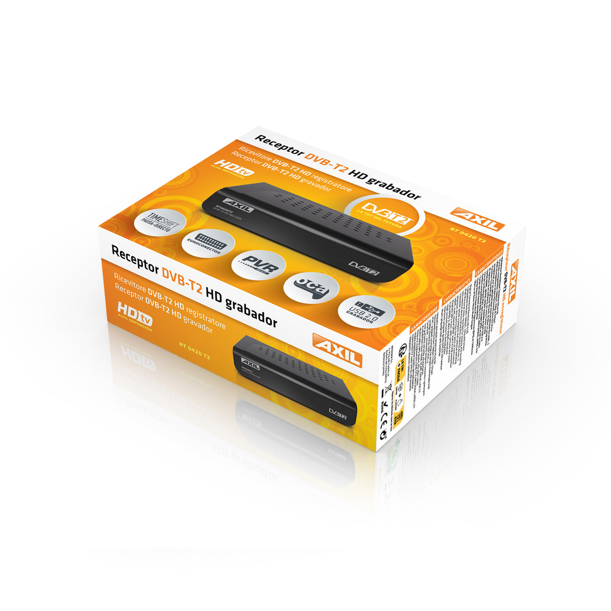 Receptor DVB-T2 HD grabador RT0420T2