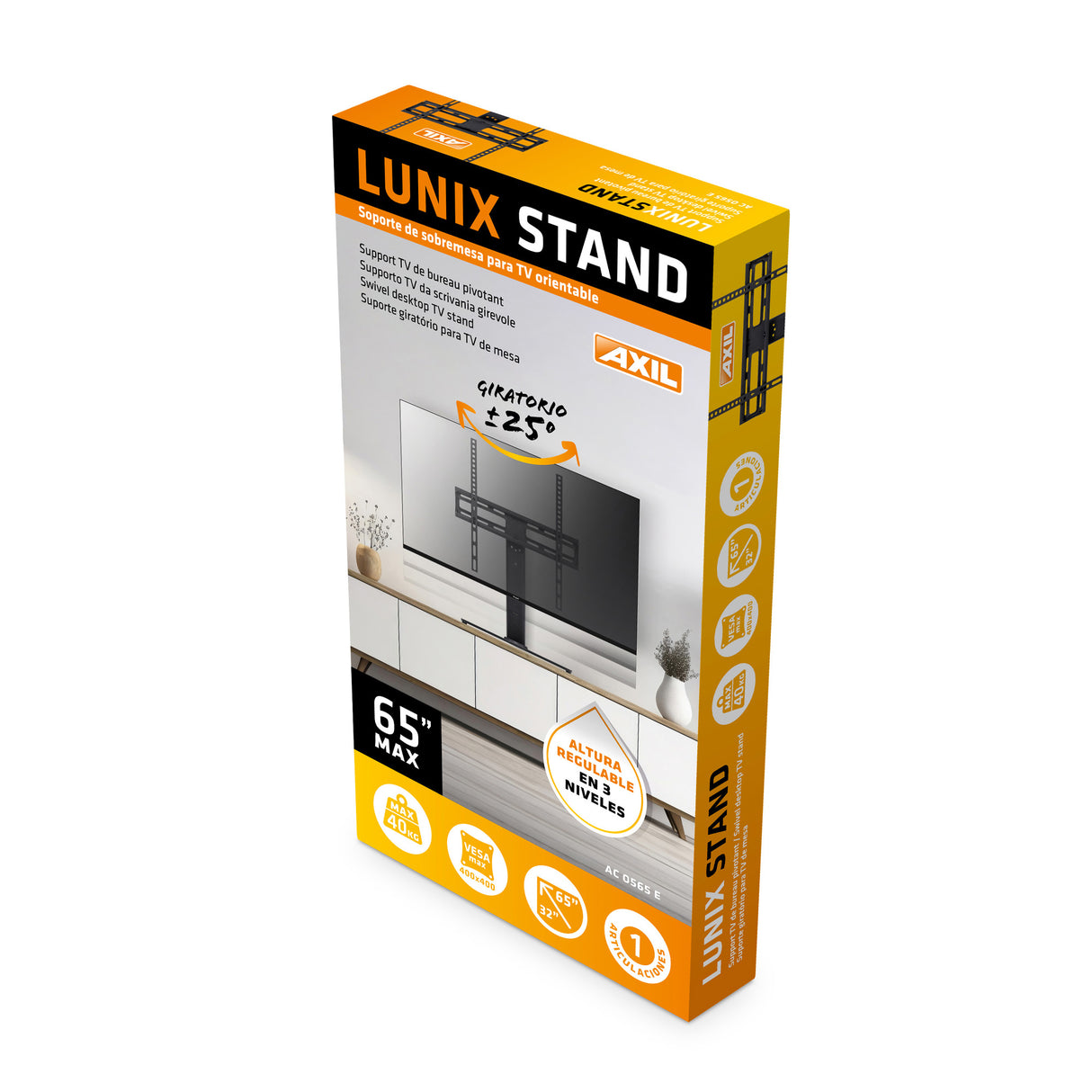 Soporte de sobremesa LUNIX STAND AC0565E para TV orientable