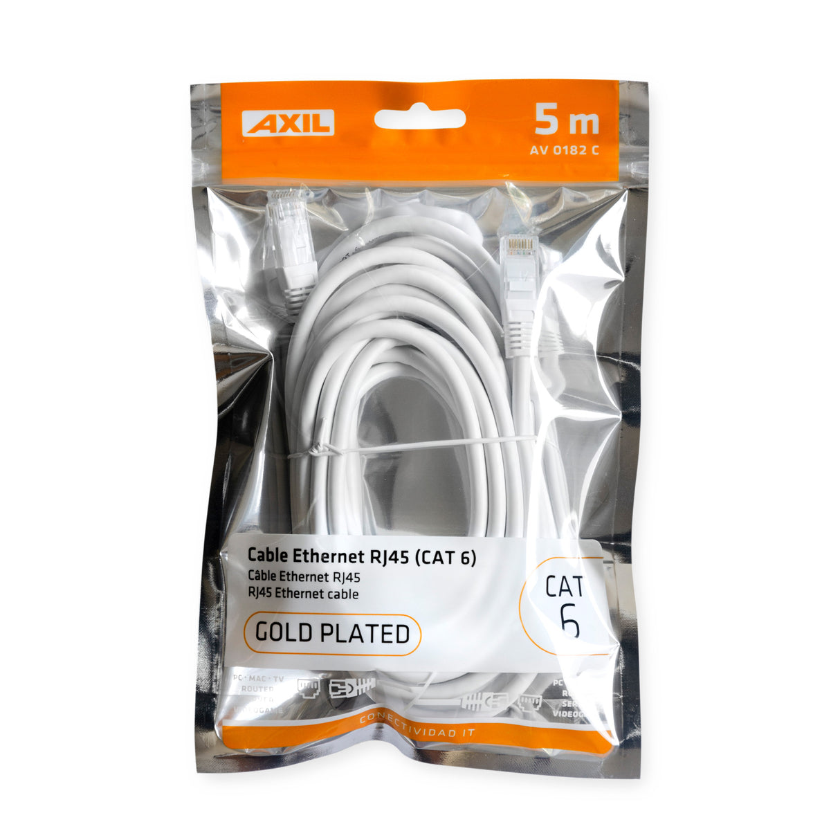 Cable ethernet RJ45 (CAT 6) de 5 metros AV0182C