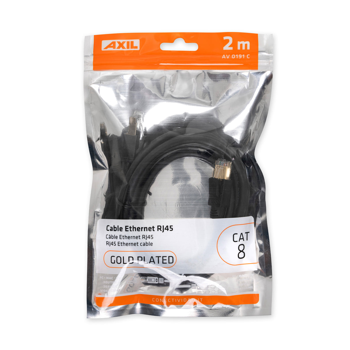 Cable ethernet RJ45 (CAT 8) de 2 metros AV0191C