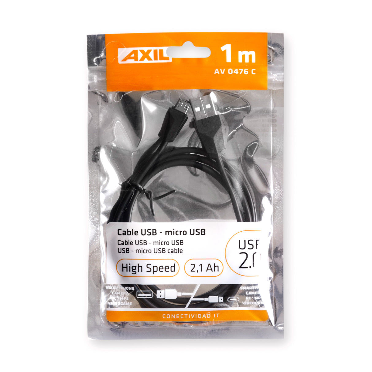 Cable USB a micro USB de 1 metro AV0476C