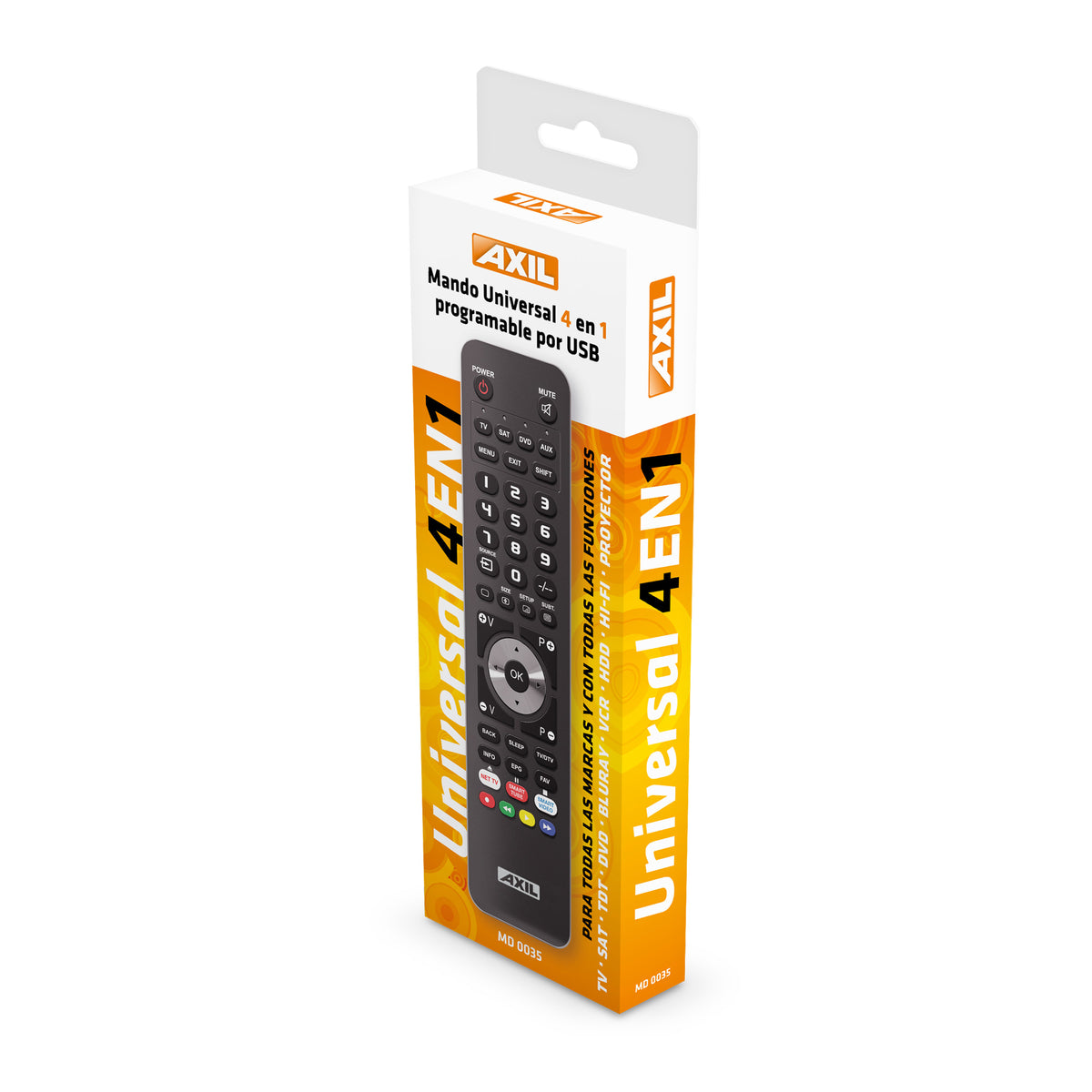 Mando universal 4 en 1 programable por USB MD0035