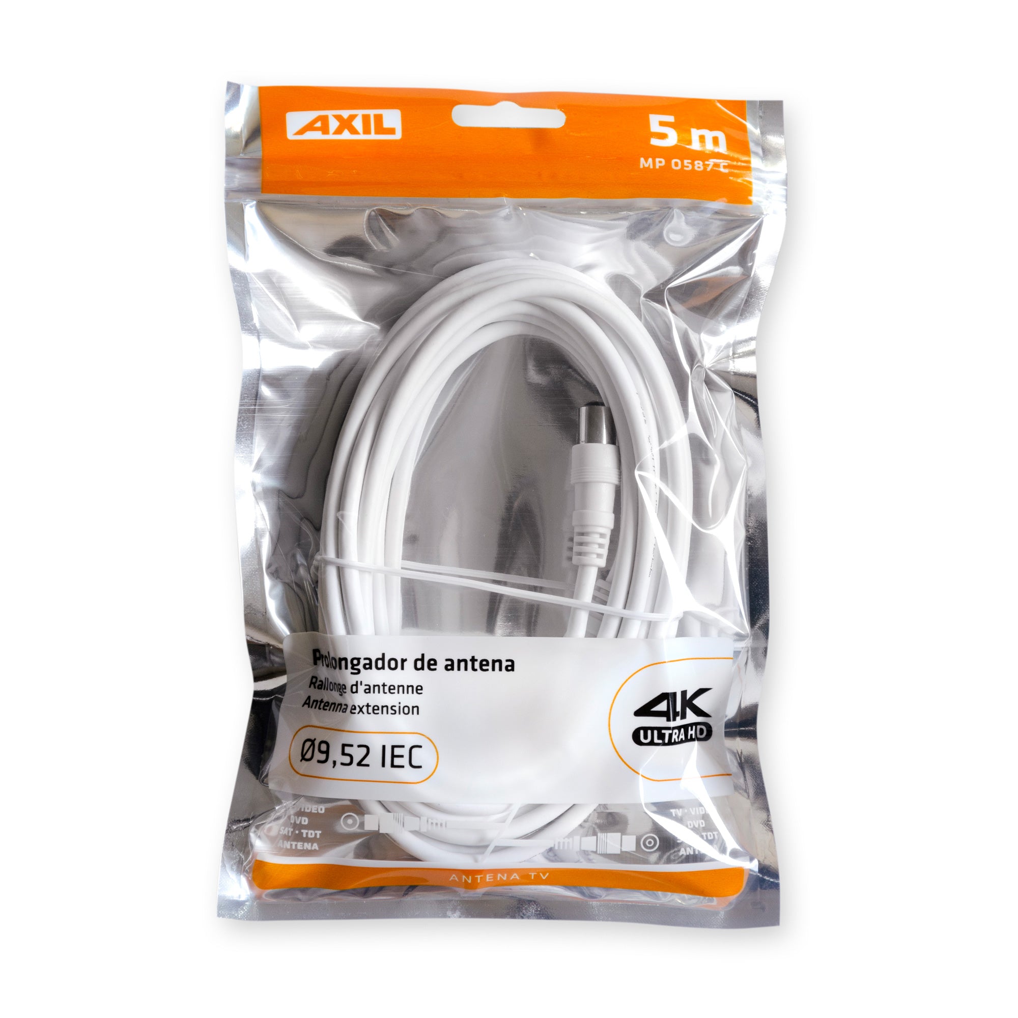 Embalaje Cable Engel Axil MP0587C prolongador de antena 5 metros blanco